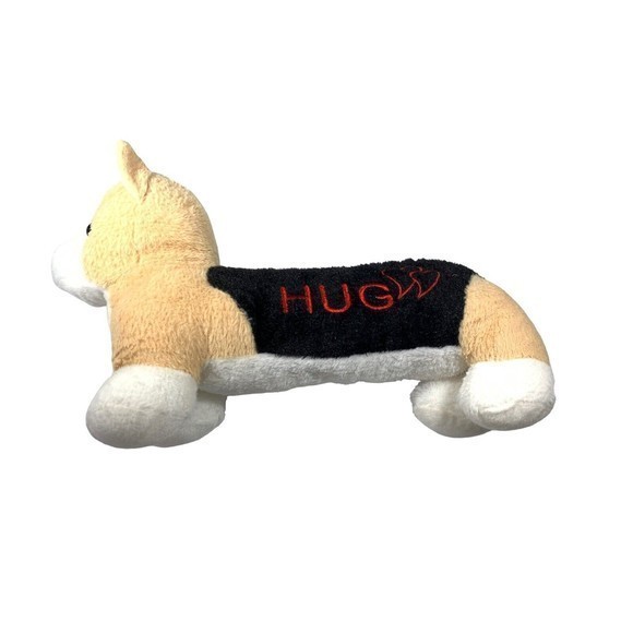 Goffa Realistic Long corgi plush HUGS embroidered‎ on side Valentines love - Picture 2 of 6